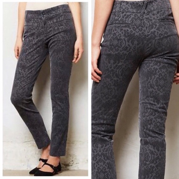 Anthropologie Pants - Cartonnier Velvet Paisley Charlie Ankle Pant